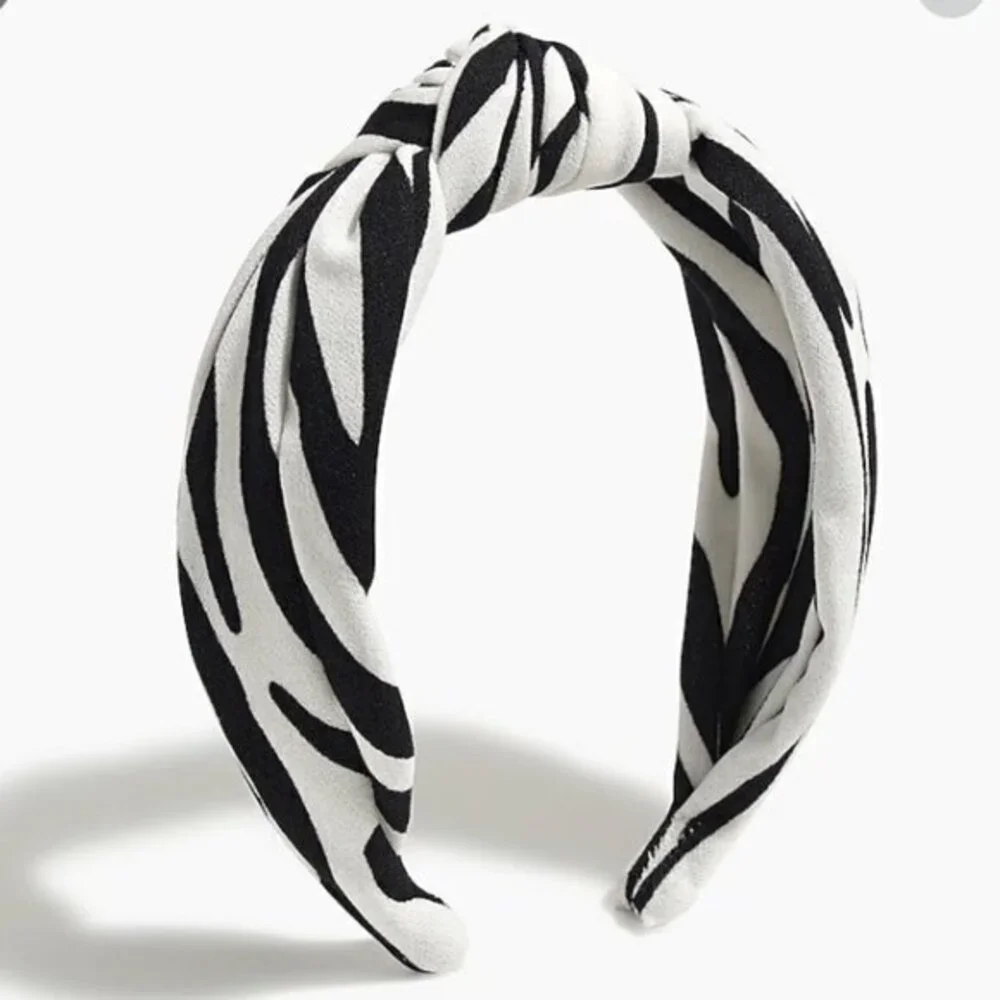 NWOT J.Crew Knot headband in Zebra